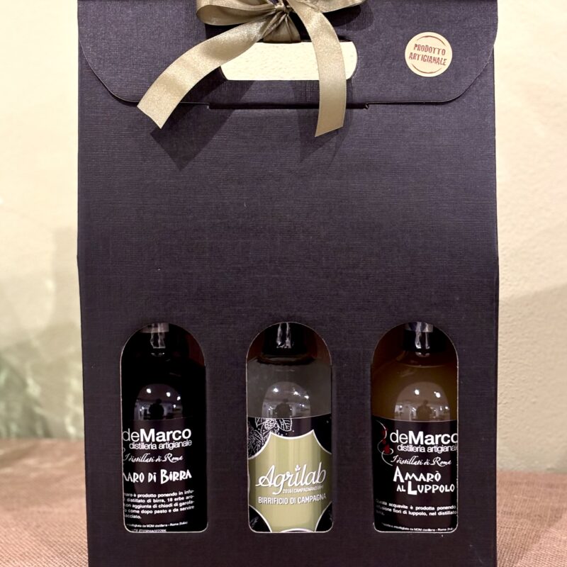 Confezione regalo con 3 amari di birra Agrilab